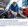COMATIP Offset Extension Wrench Set, Impact-Ready Socket Wrench Tool with
