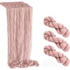 3 Piece 10Ft Cheesecloth Table Runner, Table Decor Romantic Wedding