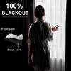 XWZO 100% Blackout Curtain Panels - Rod Pocket Thermal Insulated