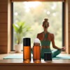 ZGLUZP 2 Pcs 50ml Brown Glass Essential Oil Roller Refillable