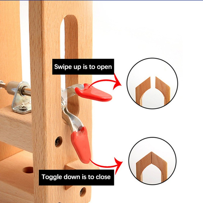 Leather Hand Stitching Fixture Wooden Leather Fix Clamp Leather Sewing