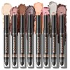 LANGMANNI 8Colors Dual-Ended Cream Eyeshadow Stick Set – Silky Smooth,