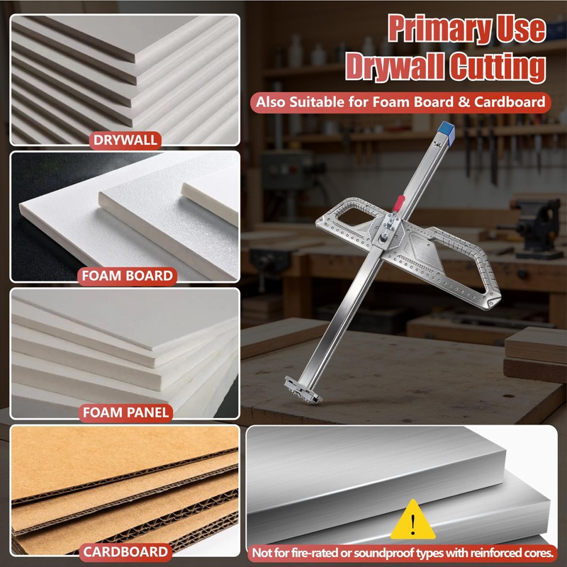 Professional Drywall Cutting Tool – Tungsten Carbide Wheel Drywall Cutter