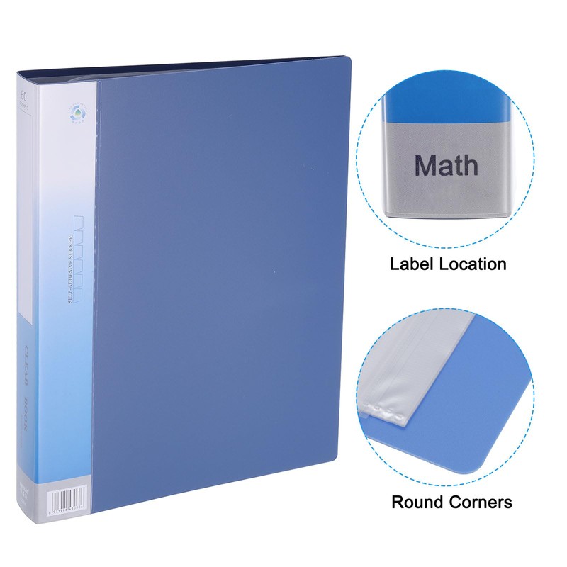 PATIKIL 8.5x11 Binders with Plastic Sleeve, 60 Pages A4 Presentation