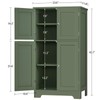 TEENFON Bathroom Floor Storage Cabinet, Freestanding Bathroom Cabinet with 4