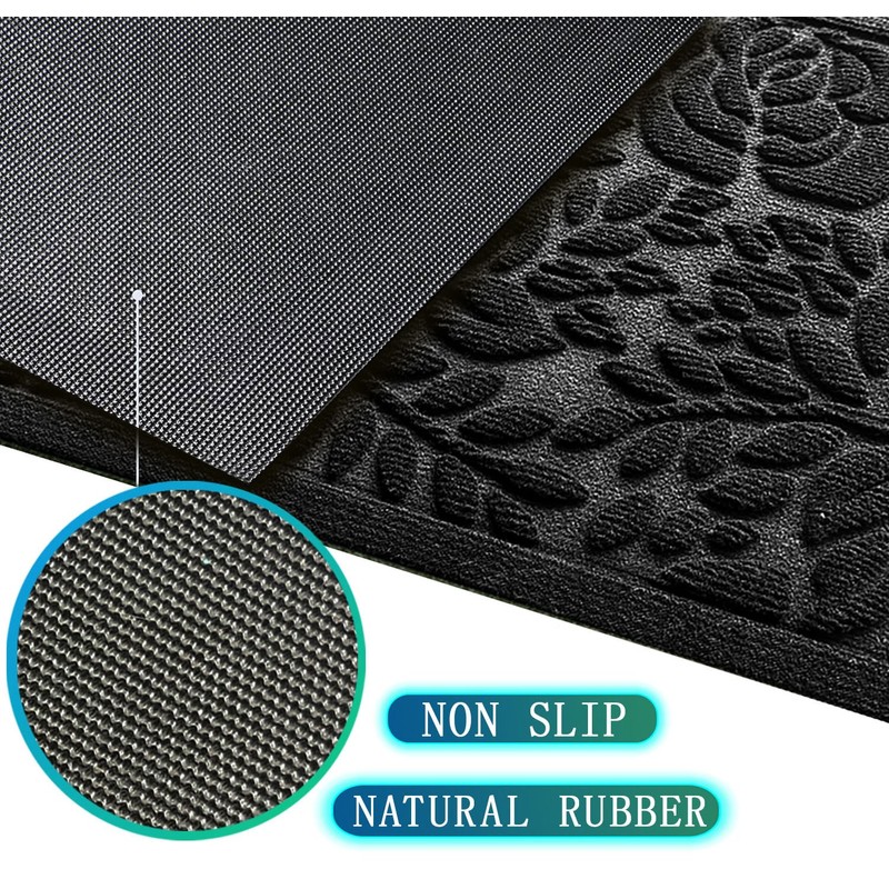 Bulijojo Front Door Mat Entrance,Durable Heavy Duty Welcome Mat,Thick Absorbent