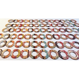 Unknown Distressed Circles Gold Foil Accent 6 pc 6" x 1/2" Cardstock Stickers