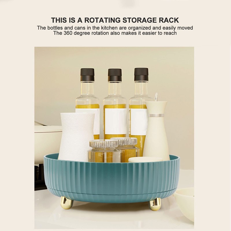 Rotating Spice Rack, 360 Degree Turntable Fridge Organiser Made of