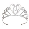 Beistle 60633-70 Glittered Metal "70" Tiara, Silver