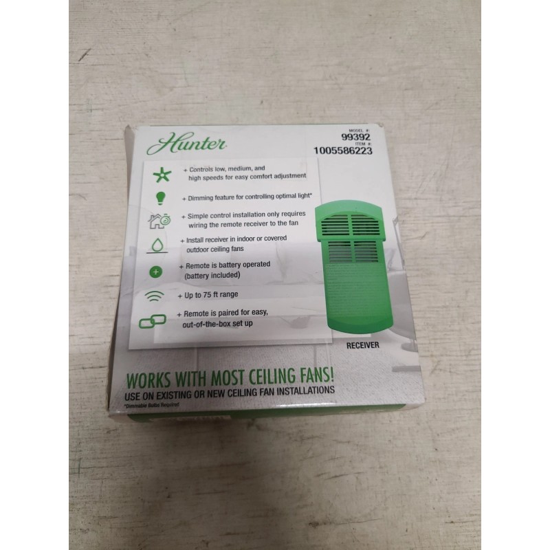 Hunter Universal 3-Speed Ceiling Fan Handheld Remote Control - White