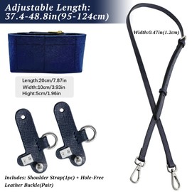 Organiser for Longchamp Bag, Shoulder Strap for Longchamp Bag Women, Carry Strap for Longchamp, Bag Organiser for Longchamp Mini, Organiser for Longchamp Pliage Mini, Purse Organise (Blue)