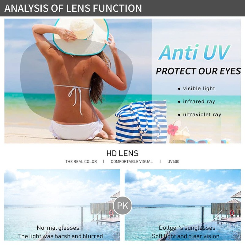 Dollger Retro Oval Polarized Sunglasses Womens Mens Ladies Designer Metal