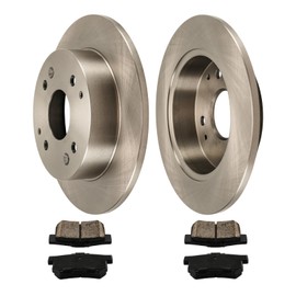 Torchbeam 31038 D537 Rear Ceramic Brake Pads and Rotors, Hardware Kit Brake Kit fits Rear For: 1991-1997 Accord, 1997 CL, 6pcs