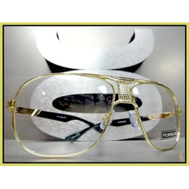 NYS Eyewear Men or Women Classic Vintage Retro Style Clear Lens EYE GLASSES Gold Metal Frame