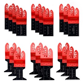 Litorange 20 Pcs Oscillating Saw Blades, Professional Wood/Metal/Plastic Universal Multitool, Quick Release Saw Blades Titanium Oscillating Multitool Blade for Wood, Metal and Hard Material