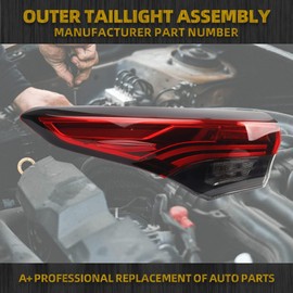 Dasbecan Left Drive Side Tail Light Assembly Rear Lamp Compatible with 2020 2021 2022 2023 2024 Toyota Highlander Replace# 81560-0E230, 815600E230