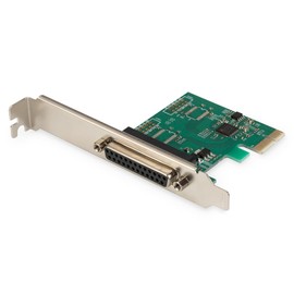 DIGITUS IO Card - PCIe - Parallel Interface Card - 1-Port DSUB-25 - Chipset AX99100