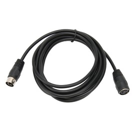 Goshyda Cable de Extensión Midi DIN de 9.8 Pies, Cable Adaptador de Audio Midi de 5 Pines DIN Macho a Hembra para Teclado Midi, Piano Eléctrico, Guitarra Midi, Sintetizadores