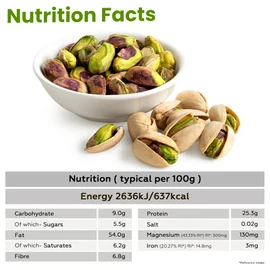 zeina LOVE OUR FOOD Zeina Whole Pistachio Kernels (1Kg) - Ideal for Snacking and Home Baking, Vegan Approved Raw Pistachio Kernels, High in Fibre, Minerals and Vitamin E