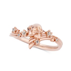 U-TREASURE RKD-100-SPP Kirby Star Goods, Ring, Twinkle Star Ring, Silver (Pink Gold Coated), Women's, Present