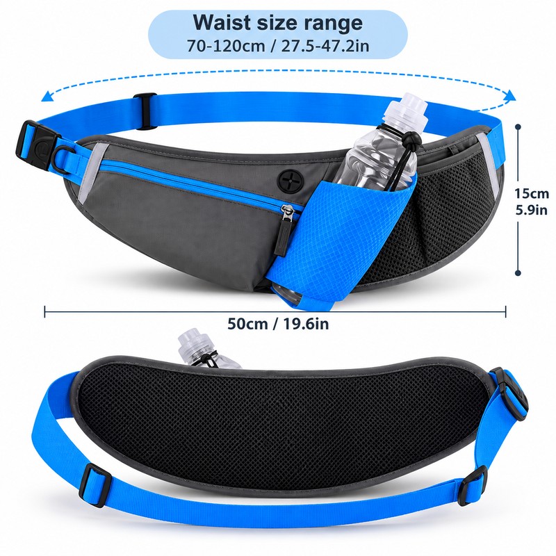 Running Hydration Waist Belt for Jogging and Hiking – Adjustable