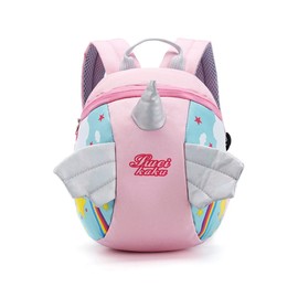 Topways® Cute Unicorn Backpack for Girls Toddle, Pink Kids Nursery Backpack with Walkers Tether Belt, Children's Nursery Bags with Walking Strap Rucksack Reins for Age 2 3 4 5 Years Old Girls