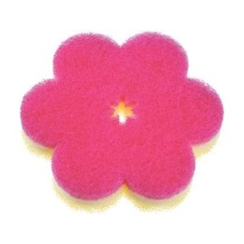 Marna K364DP Ohana Sponge (Sponge, Dishwashing/Deep Pink), Can Be Folded in Half, Kitchen Sponge (Thin, Slim)