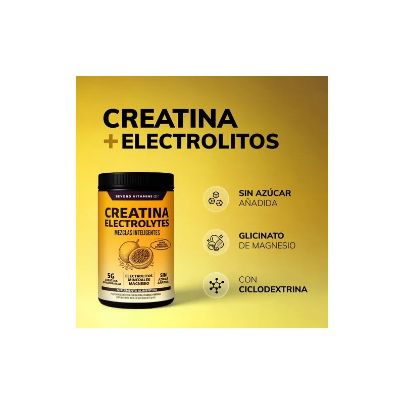 Creatina Monohidratada en Polvo con Electrolitos y Ciclodextrina | Pre
