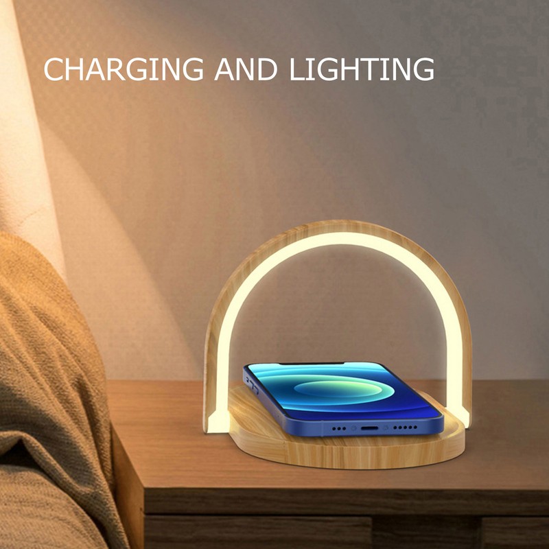 15W Wireless Charging Night Light White Mini Charging Lamp for