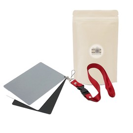 Neutral Grey Charter for White Balance WB - 18% Grey - 5.5 x 8.3 cm - 3 Waterproof Cards - Adaptive French Brand