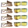 CCIYU Durable 4set(12x) Lasso Wheel Lift Straps 2" Ratchets J