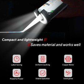 Cordless Caulking Gun for Li-ion Battery, Electric Caulk Adhesive Gun with 4 Adjustable Speeds, Drip-free Caulk Gun, 10oz/300m or 20oz/600ml Caulking Tool for Filling, Sealing(No Battery) (mtfba)