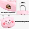 Cute Little Bear Lock with Keys, Mini Padlock for Gym