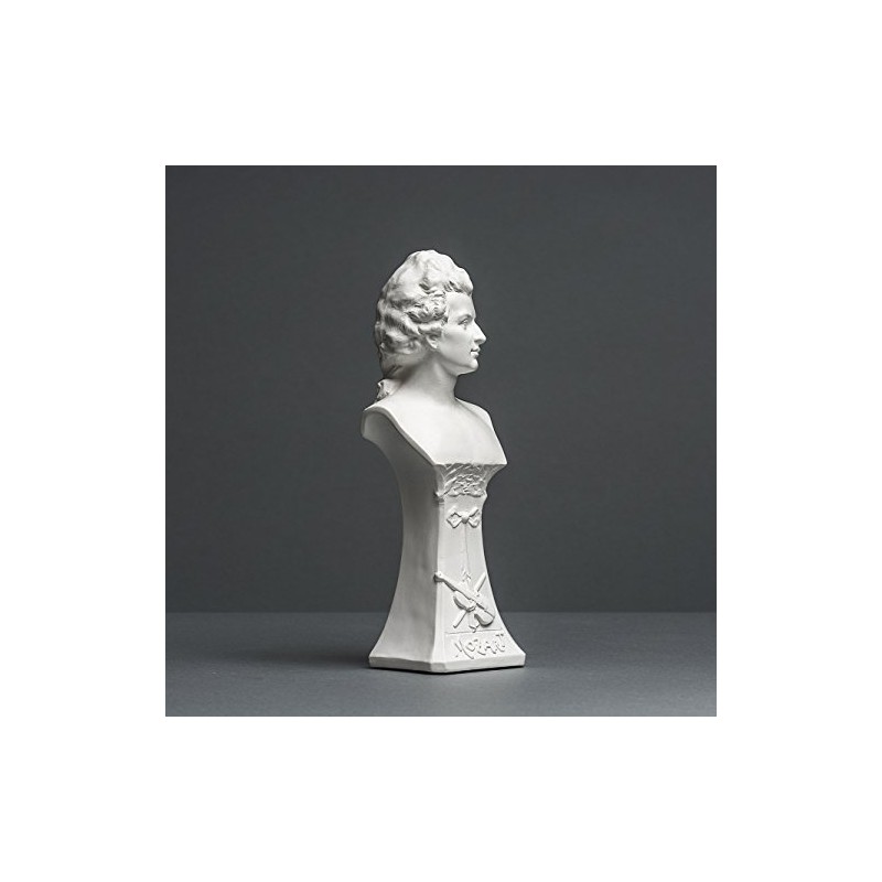 Wolfgang Amadeus Mozart Sculpture Made Cellane, Handmade in Germany, Bust