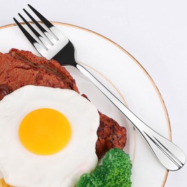 Sourcingmap Dinner Forks Set of 8 Stainless Steel Forks 7 Inches Length Household Fruit Salad Dessert Steak Fork Tableware