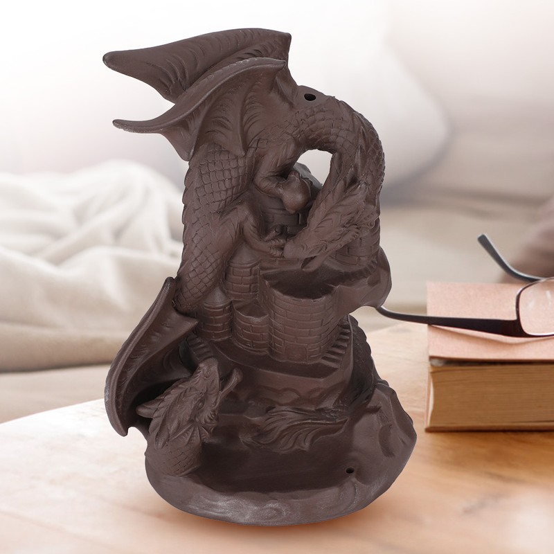Backflow Incense Burners Dragon Shape Purple Sand Waterfall Burners Home