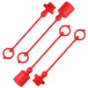 HEALEEP 2 Sets Plastic Cap Hydraulic Quick Connect Covers Red
