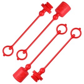 HEALEEP 2 Sets Plastic Cap Hydraulic Quick Connect Covers Red R12 Face Cap