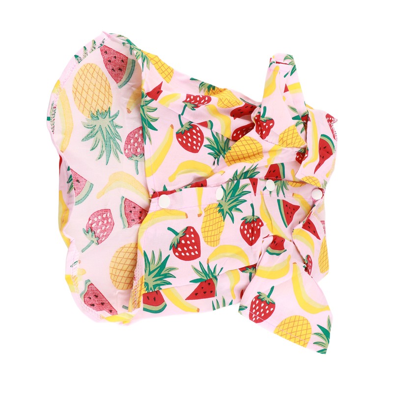 Dog Fruit Print Shirt Breathable Cool Fashionable Cute Pet Clothes