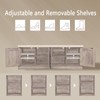 DINZI LVJ Shoe Bench, Entryway Storage Bench with Doors, Cushion,