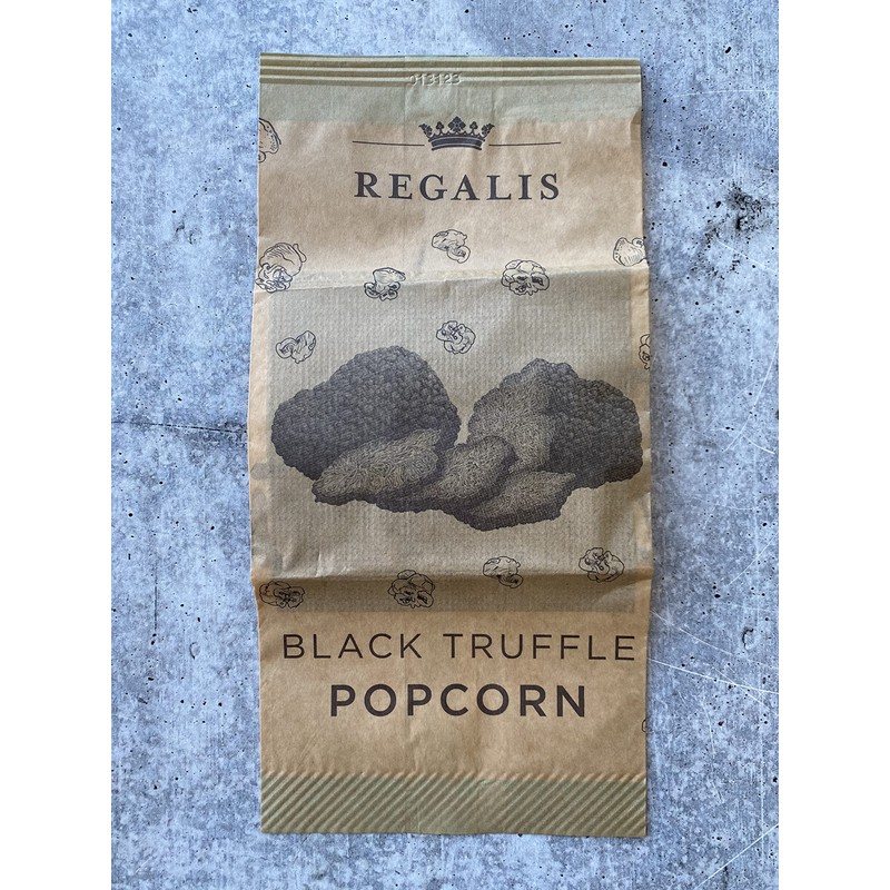 Regalis Microwavable Black Truffle Popcorn, Non-GMO Kernels, Real Black European