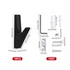 JINTANG Set of 10 Coat Hooks Black Matt Acoustic Panels