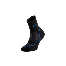 Lurbel Tierra Four Anti-Blister Socks, Hiking Socks, Walking Socks, Seamless and Breathable Socks Unisex, Black/Royal Blue, S
