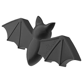 SodaPup – Juguete para masticar con forma de bate de vampiro ultrarresistente, fabricado en Estados Unidos, para masticadores pesados, negro, mediano