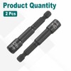 sourcing map 2Pcs 1/4" Hex Shank 6mm Magnetic Hex Socket