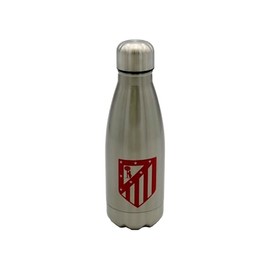 CyP Brands - Atletico di Madrid, bottiglia, bottiglia d'acqua, tanica, borraccia color acciaio, prodotto ufficiale