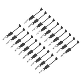 DMiotech 20Pcs Body Clips Pins with Pull Tabs, Black Universal RC Cars Parts Shell Replacement Parts for 1/16 1/18 Scale RC Car