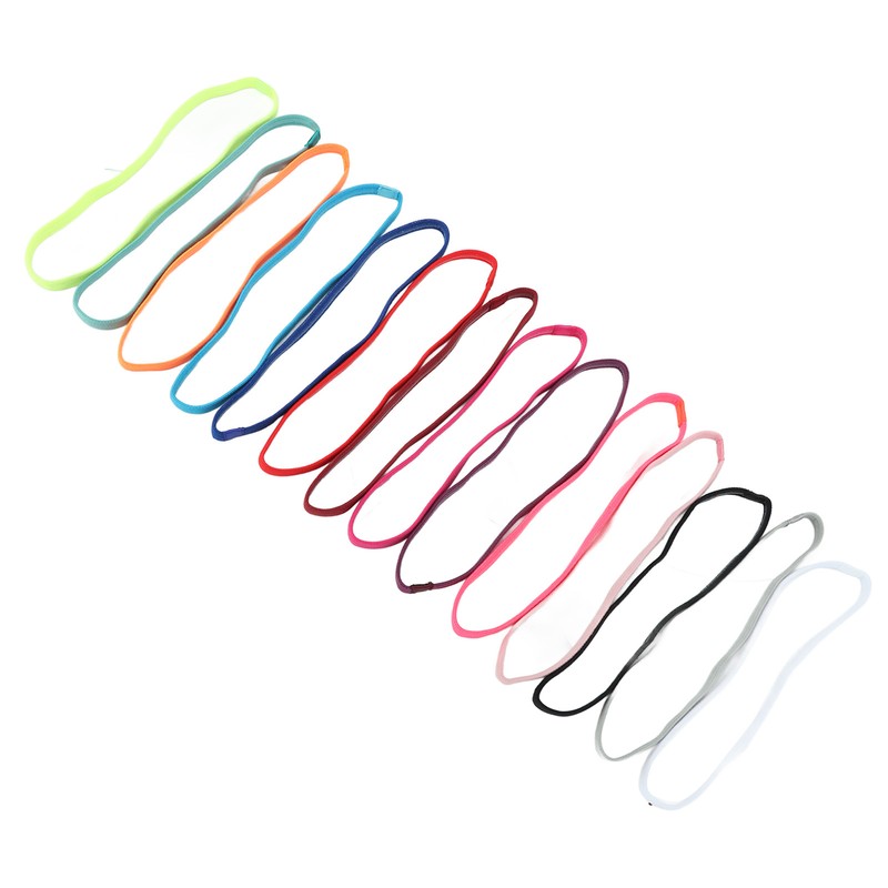 14PCS Workout Headband Polyester Cotton Non Slip Breathable Head Sweat