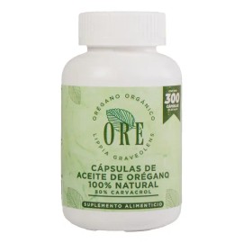 Cápsulas ORE Aceite de Orégano Silvestre Orgánico 300 Pzas  Suplemento Natural Premium con 80 de Carvacrol Apoyo Inmunológico Cápsula blanda Softgel  