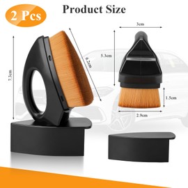 Samamoca 2 Pcs Car Tyre Shine Applicator, Tyre Dressing Applicator with Lid, Car Cleaning Brush Tyre Dressing Brush for Cleaning Car Tires, Steering Wheels, Air Vents